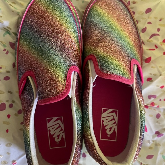 Vans Classic Slip on Rainbow Glitter never worn - Picture 5 of 6